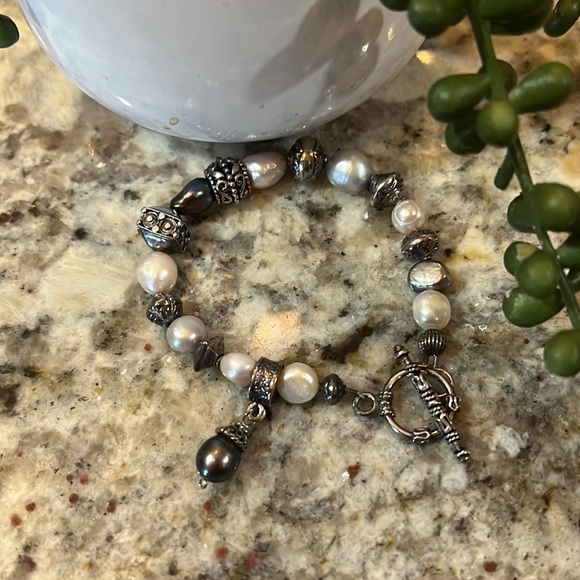 Silpada rare freshwater pearl and silver bracelet - Picture 4 of 10